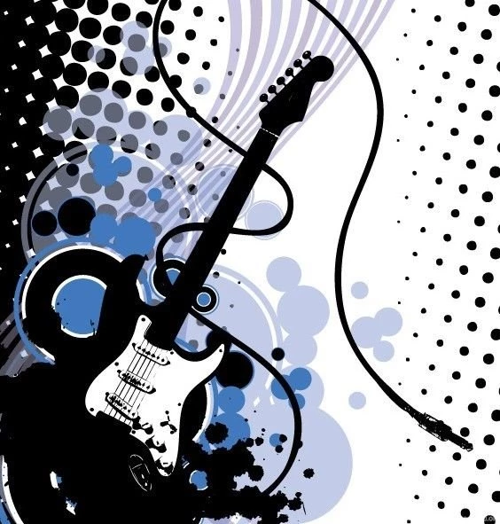 Free Red Grunge Guitar Backgrounds Vector » TitanUI