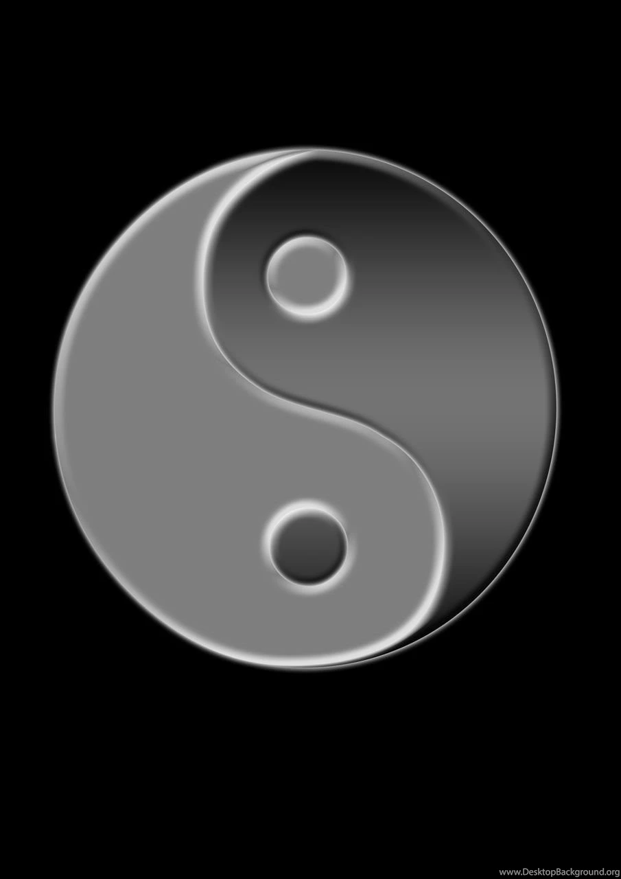 Public Domain Image Free Picture Of Yin Yang On Black Backgrounds