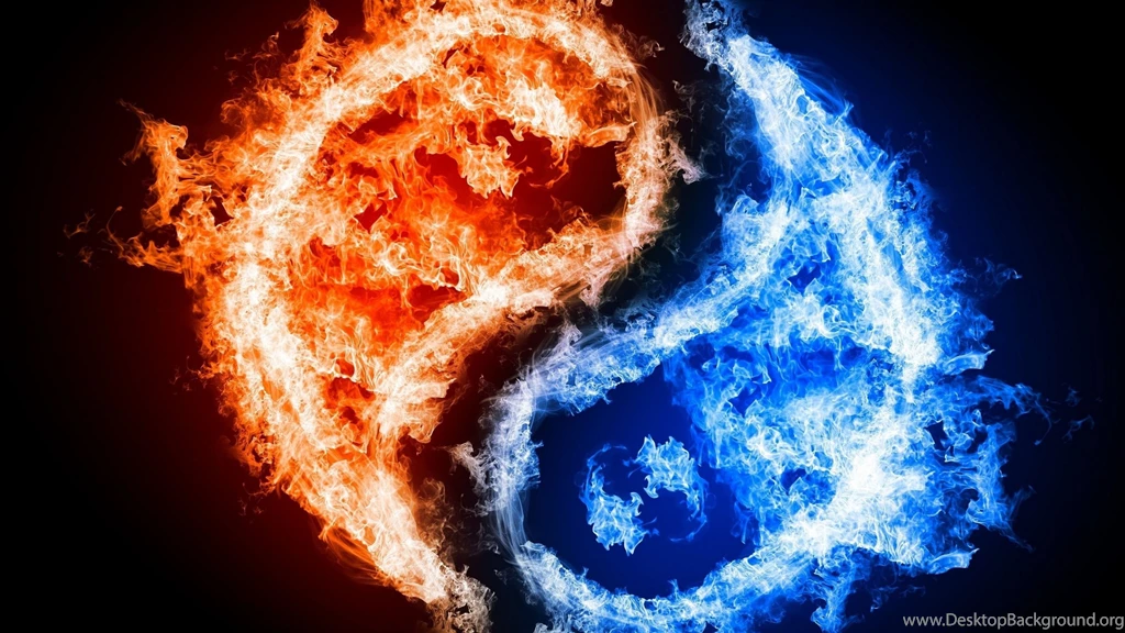 Download Wallpapers 3840x2160 Yin yang, Fire, Water, Form, Shape 4K ...