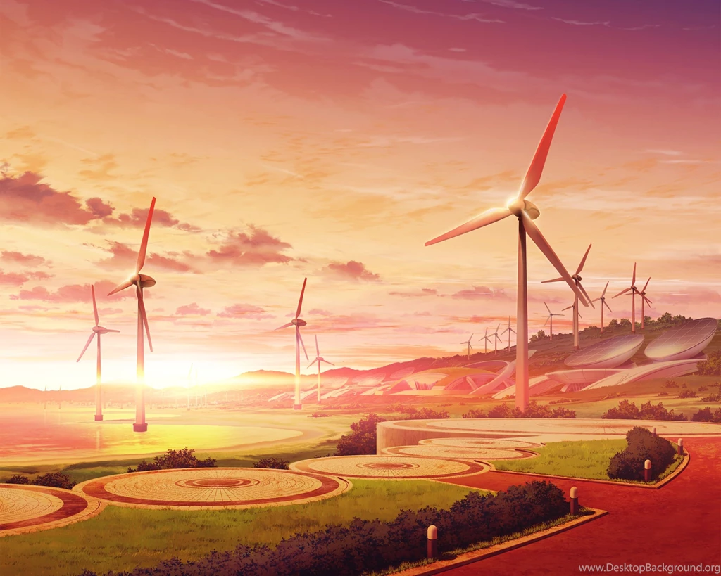 Game Cg Kono Oozora Ni Tsubasa Wo Hirogete Landscape Scenic Sunset ...