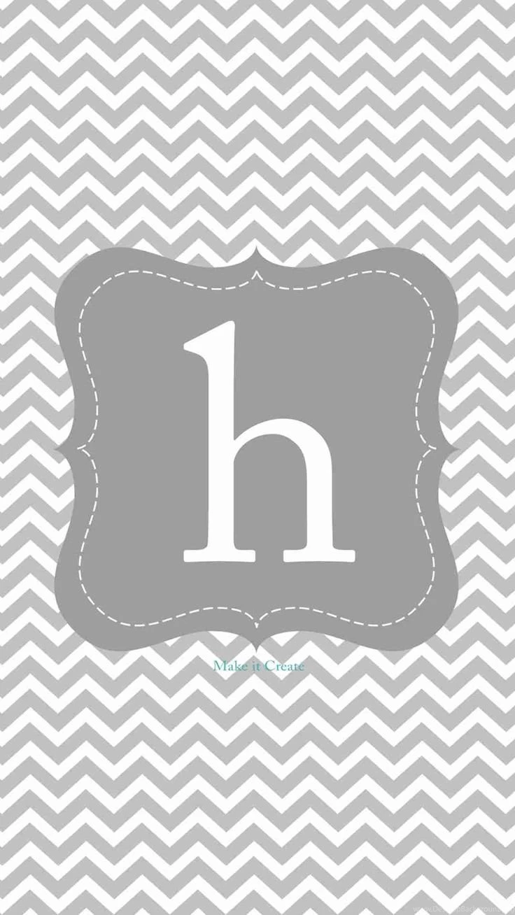 Monogram H Grey Square Chevron iPhone 6 Plus Wallpapers   Make It ...
