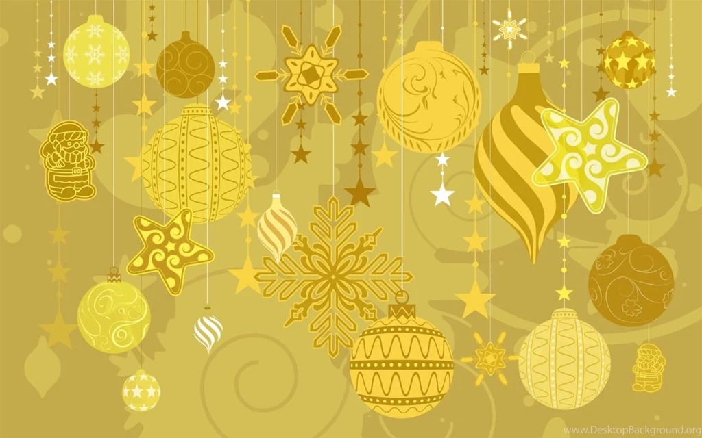 Christmas Design – Gold Widescreen Wallpapers