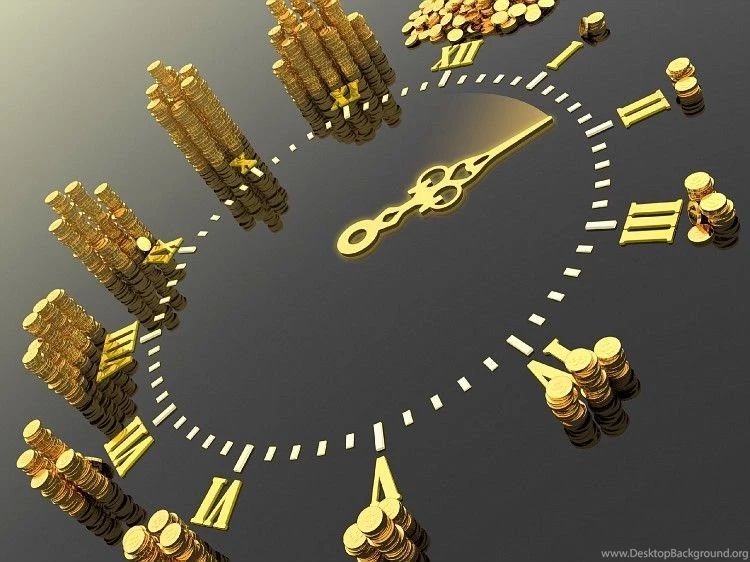 Photo: 3d abstract enchanting time is money wallpaper backgrounds ...