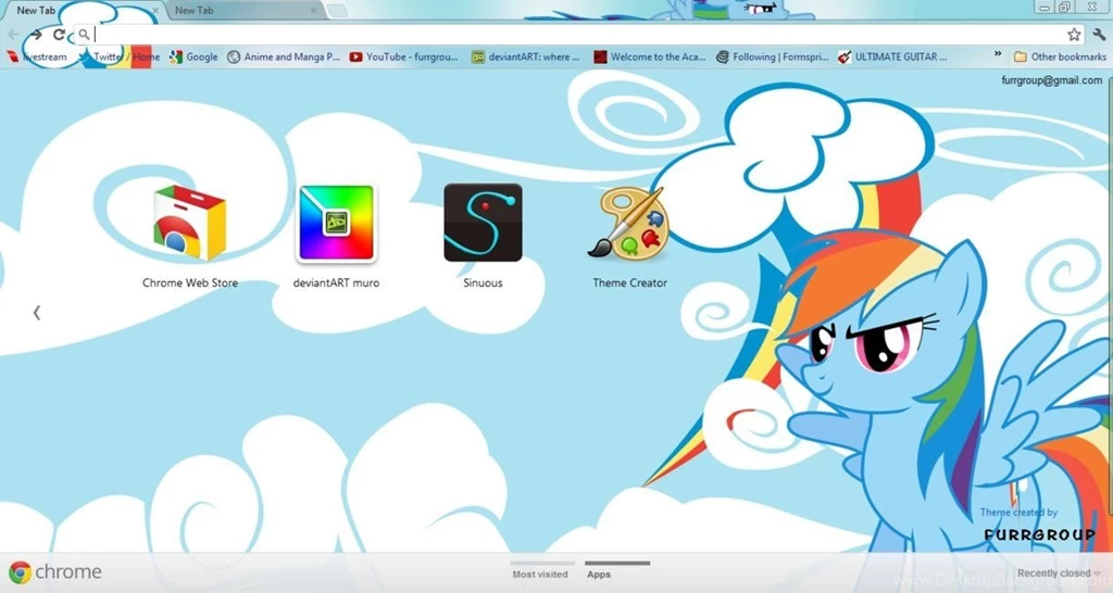 Rainbow Dash Google Chrome Theme V1 By Furrgroup On DeviantArt