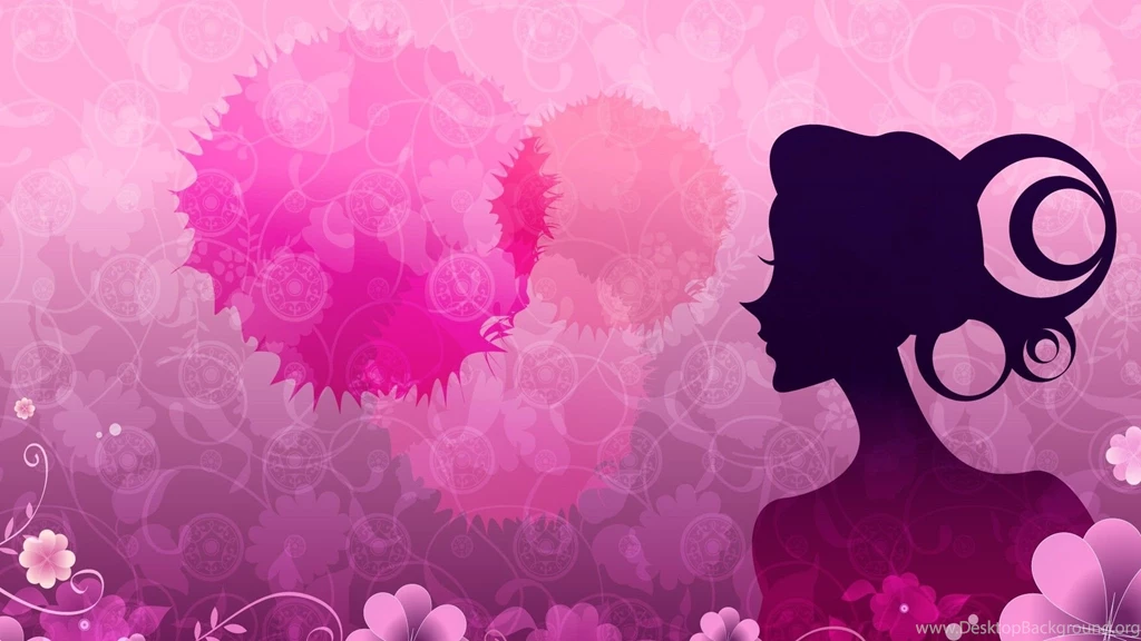 Flowers, Pink, Women, Wallpaper, Vector (