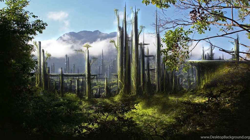 Organic Sci Fi Rainforest Science Fiction Landscapes Wallpapers Image