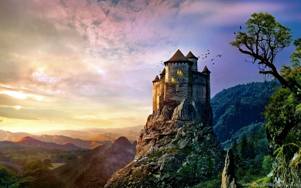 Princess Castle Mountain Fantasy High Definition Wallpapers ...