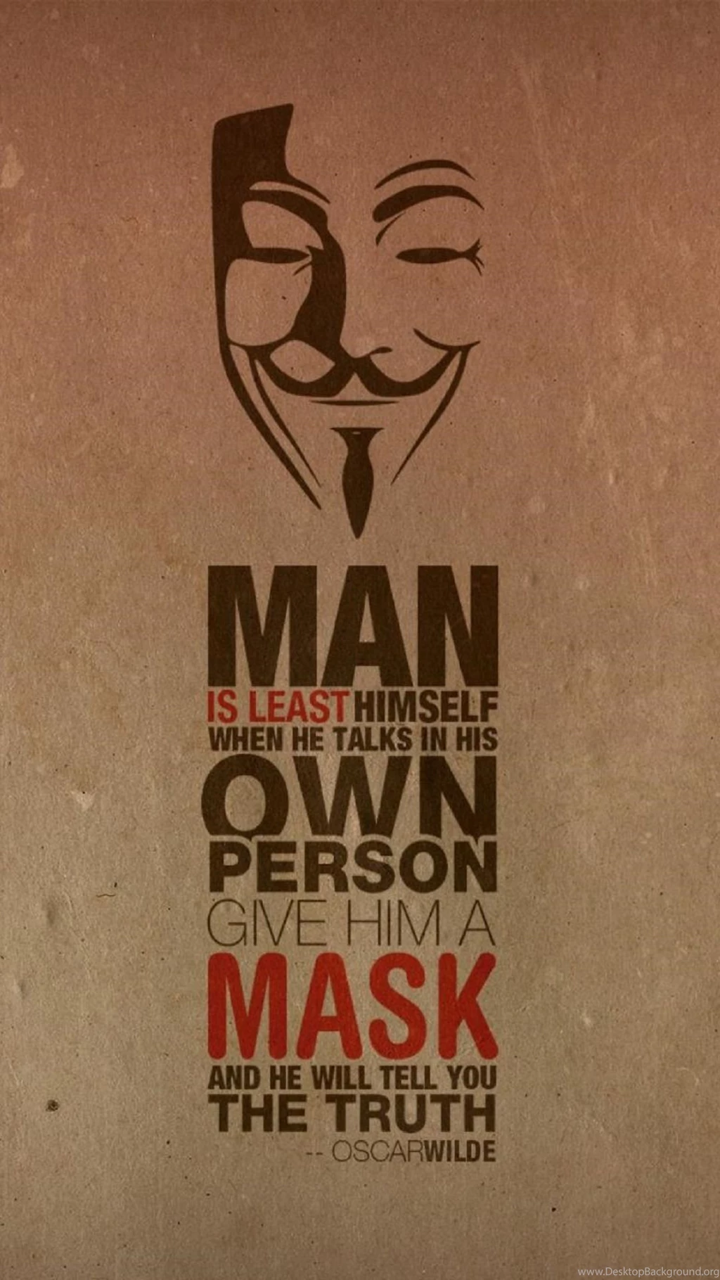 IPhone wallpaper Quotes 1080x1920 Oscar Wilde Quote Anonymus Mask.jpg
