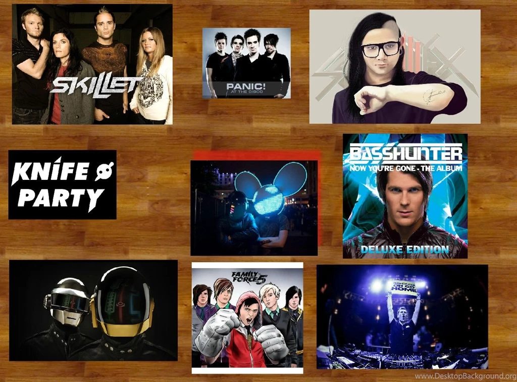 Deadmau5, Skillet, Skrillex, Daft Punk, DJ Hardwell, Basshunter ...