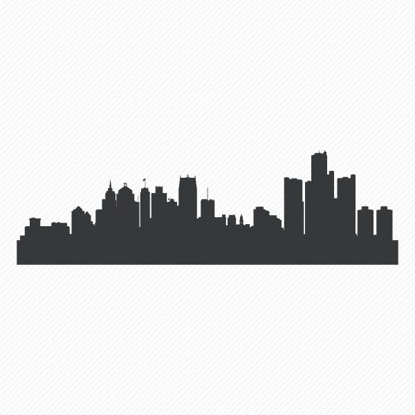 CLEARANCE] Warm Grey 40" Detroit Michigan Skyline Vinyl Wall Decal ...