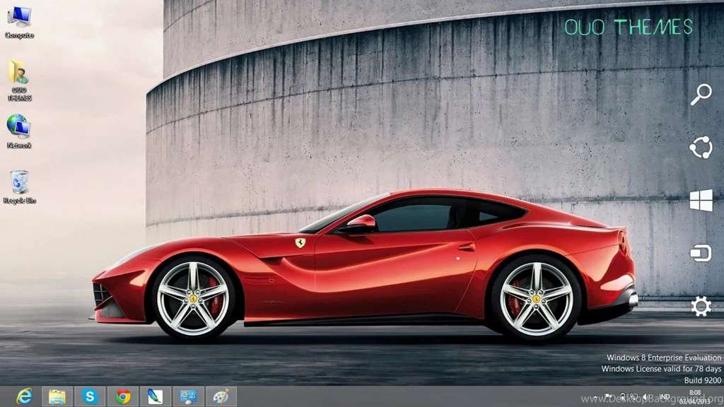 Ferrari F12 Berlinetta Theme For Windows 7 And 8