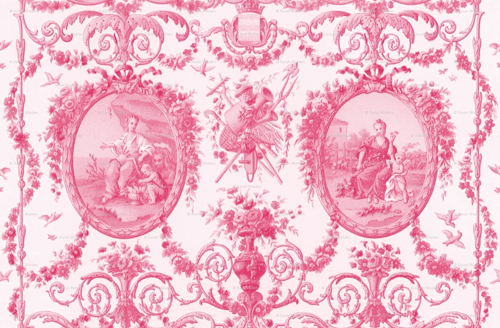 Rococo Harvest ~ Pink And White Wallpapers Peacoquettedesigns ...