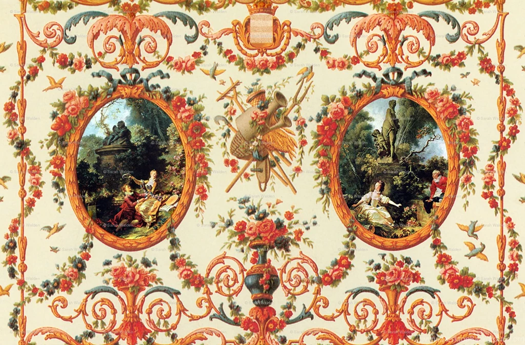 Rococo Lovers ~ Seasons Of Love Fabric   Peacoquettedesigns ...