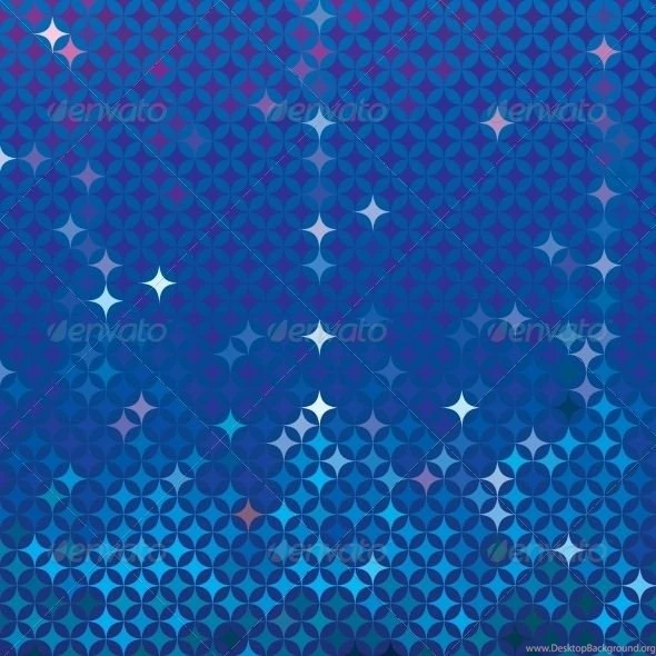 Abstract Mosaic In Royal Blue