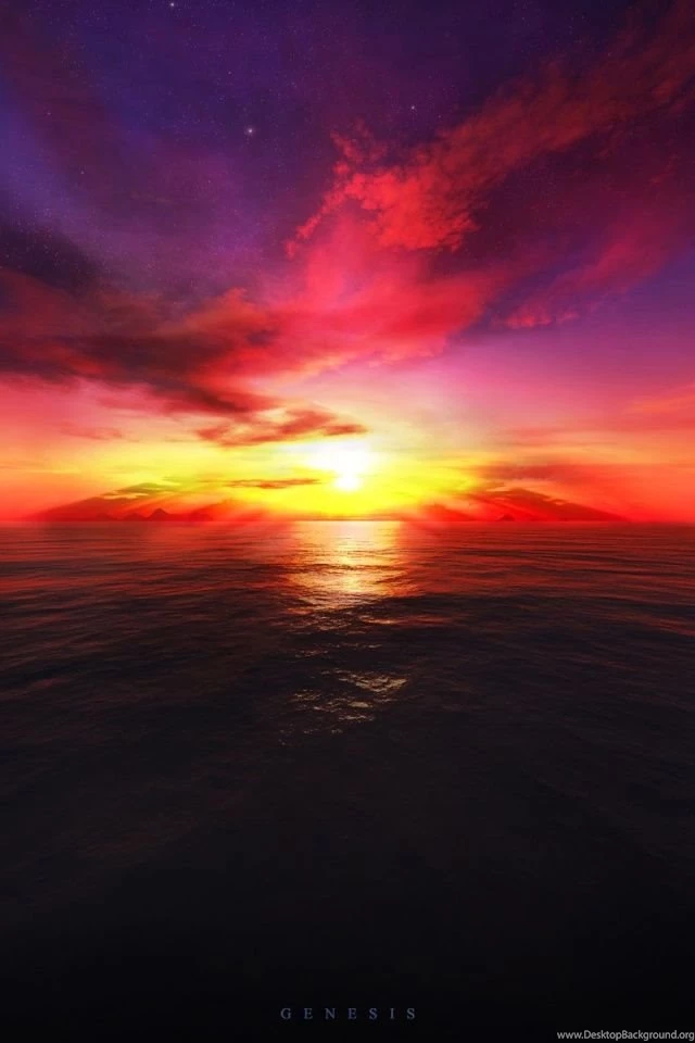 640x960 3D Sunset Iphone 4 Wallpapers