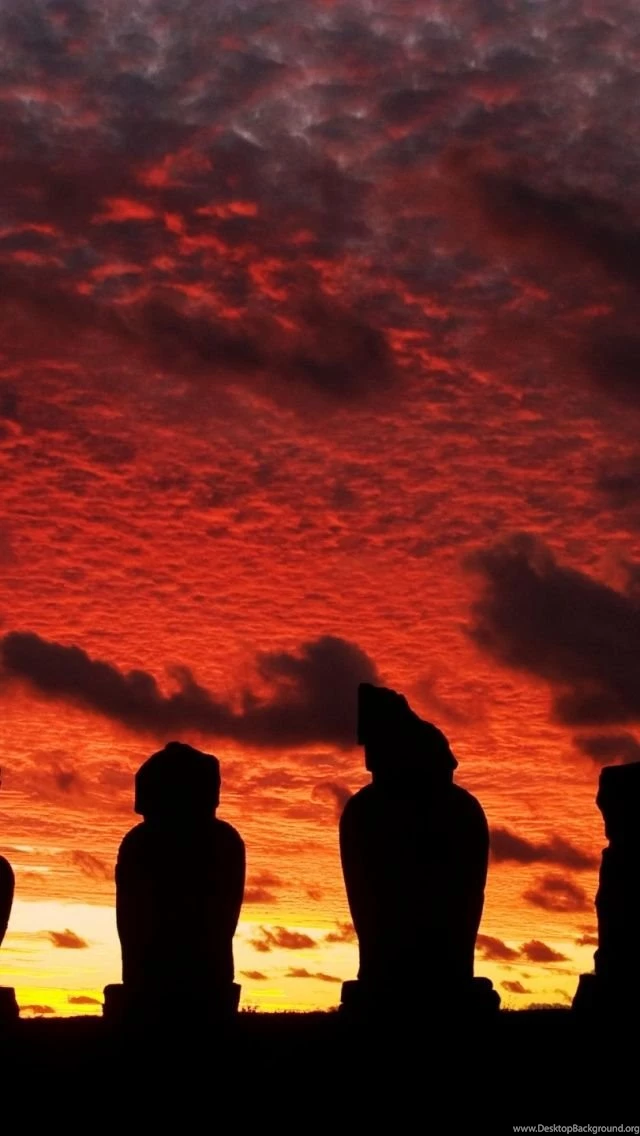 Easter Island Sunset iPhone 5 Wallpapers