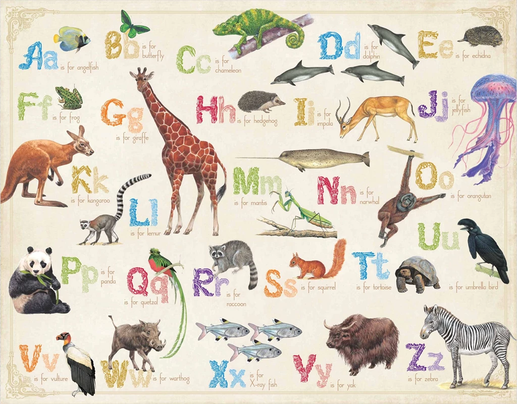 Silver Dolphin Books–Illustrated ABC Desktop Wallpapers