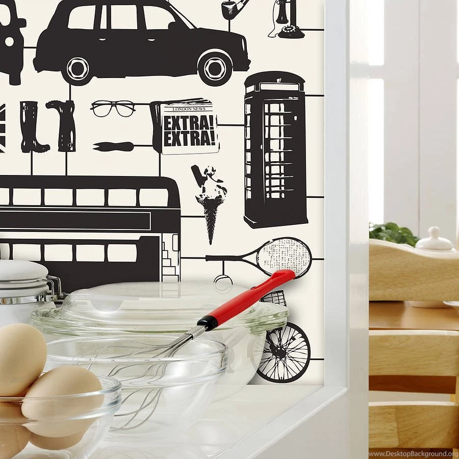 Airfix London Wallpapers Black And Cream By Victoria Eggs ...