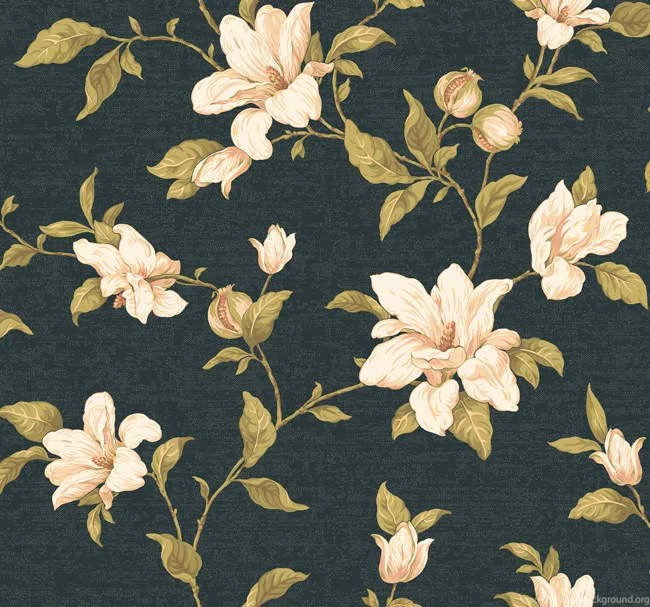 Teal White PP5741 My Magnolia Wallpapers   Interior Home Decor