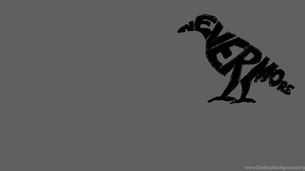 Never More Nevermore Abstract Raven Words Hd Wallpapers   (