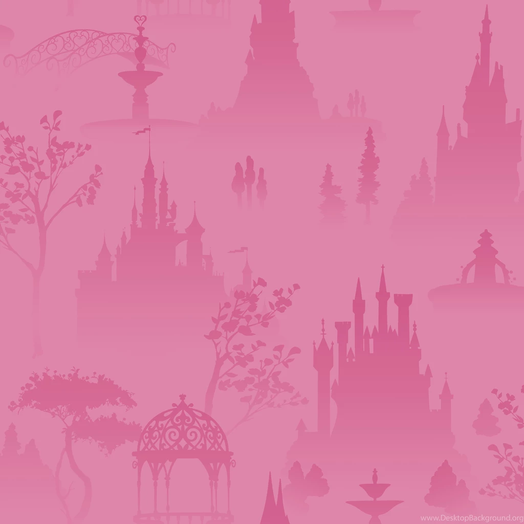 Disney Princess Pink Tonal Scenic Wallpapers InteriorDecorating
