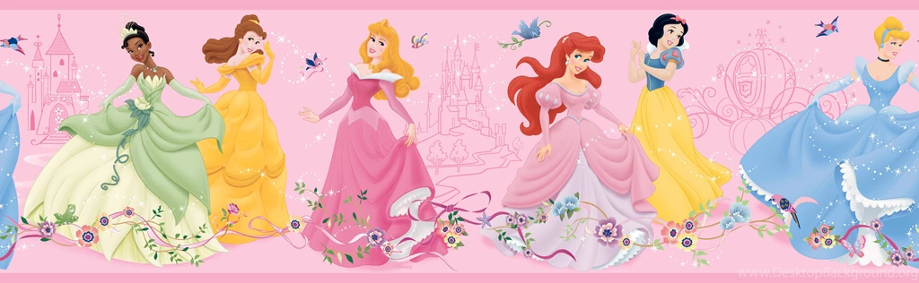 Pink Dancing Disney Princess Wall Border InteriorDecorating