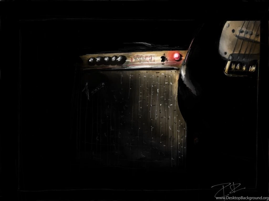 Made With Paper — Light And Shadow, Guitar And Amp. By Paingold