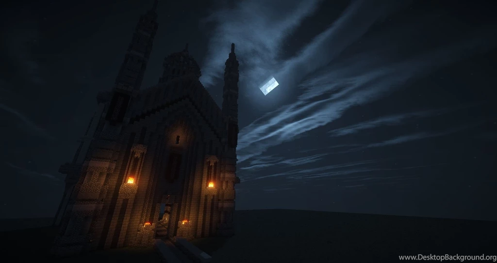 Minecraft Castle At Night Computer Backgrounds By 567legodude On ...