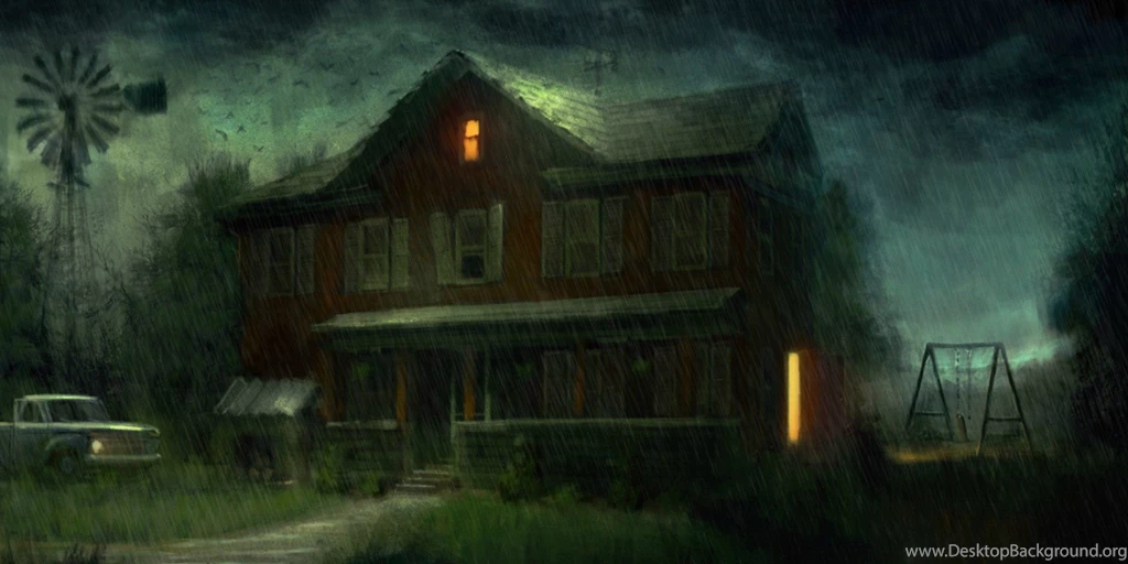 Landscape Horror House Mist Haunted Halloween Dark Wallpapers ...