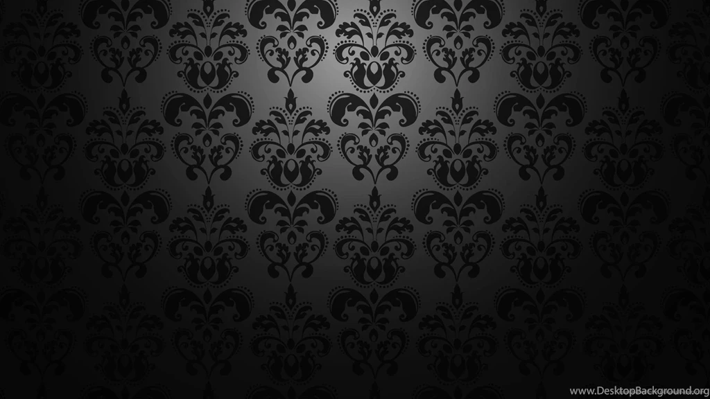 Download 1920x1080 Deep Black Damask Pattern Wallpapers