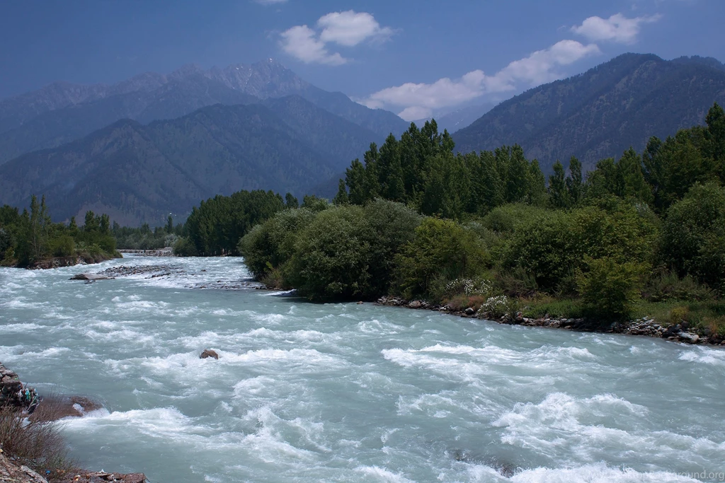 Lidder river Jammu Kashmir India Flood HD Wallpaper.jpg