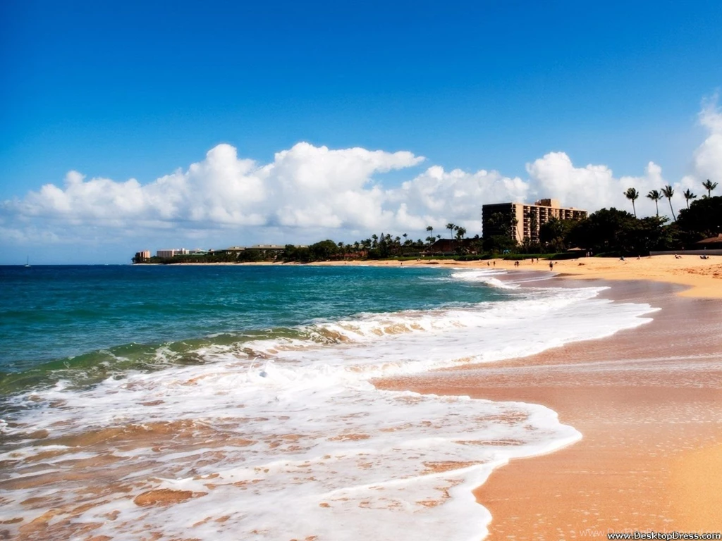 Desktop Wallpapers » Other Backgrounds » Kaanapali Beach, Maui ...