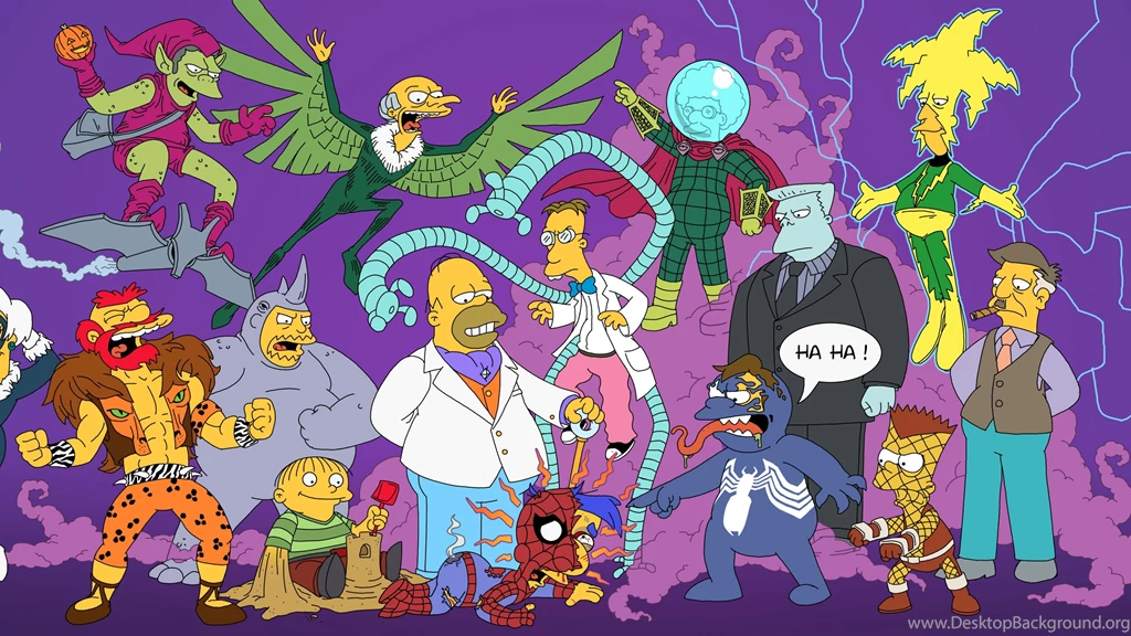Download Wallpapers 3840x2160 The Simpsons, Simpsons, Spiderman ...