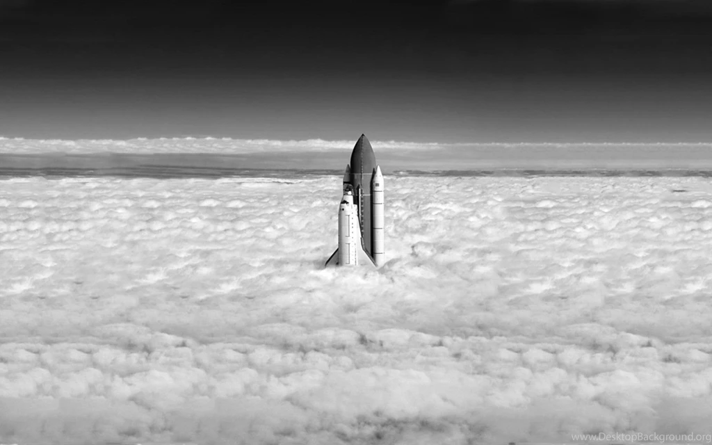 Black And White, Clouds, Space Shuttle, NASA, Atmosphere ...