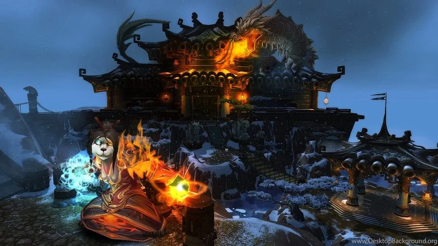 Wallpapers Pandaria Pandaren Mage And Dragon By Daratorn On ...
