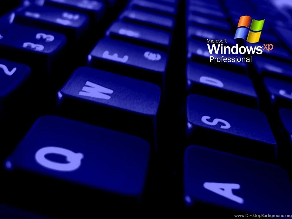 WINDOWS XP PROFESSIONAL BLUE KEYBOARD WALLPAPER (
