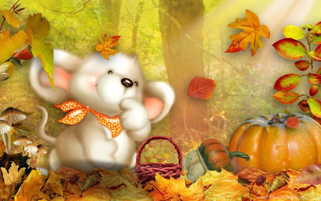 Fluffy Dog In An Autumn Scene Widescreen Wallpapers