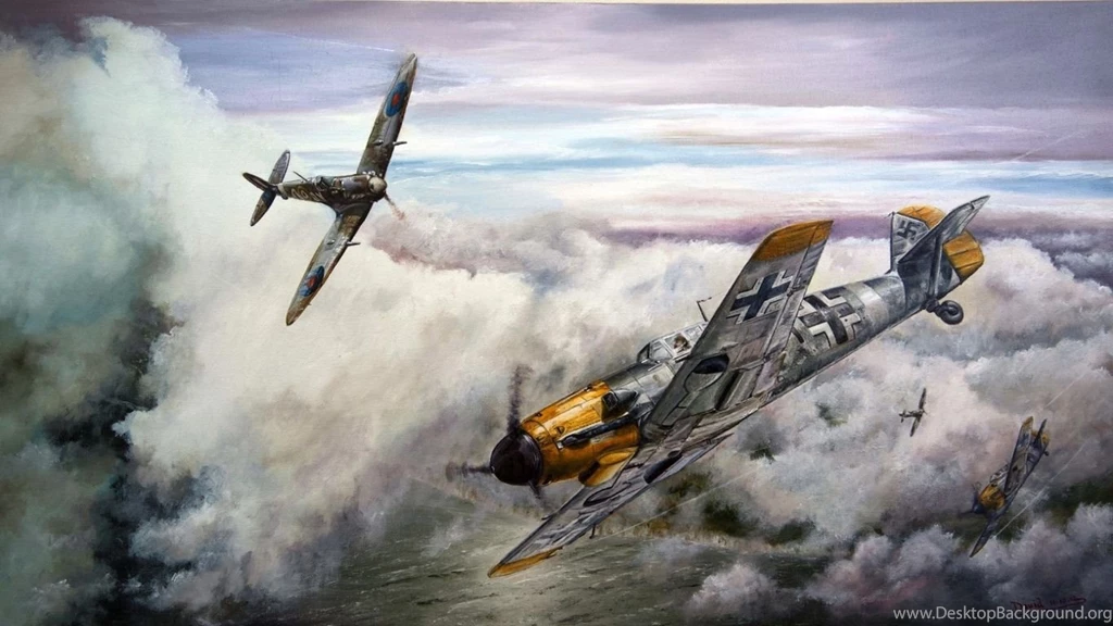 1366x768 Dogfight, Aviation, Me 109, Bf 109, Aircraft, Airplane ...