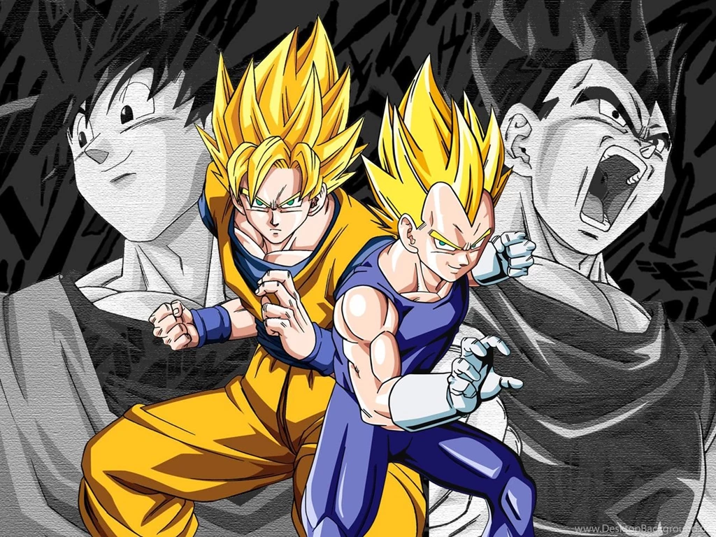 Vegeta And Goku Drawing   Wallpaper.
