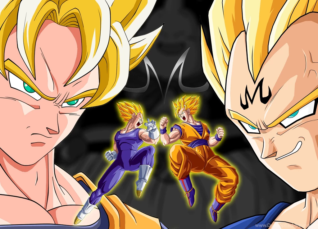 Vegeta And Goku Drawing Wallpaper.