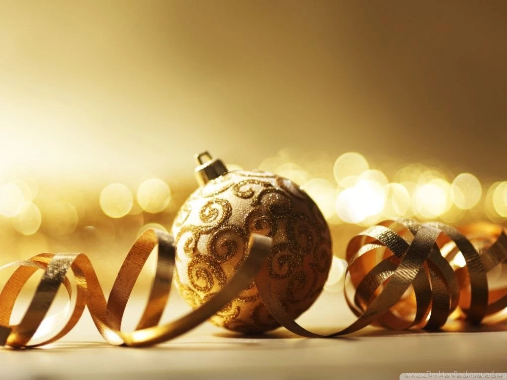Golden Christmas Ball HD Desktop Wallpapers : Widescreen : High ...