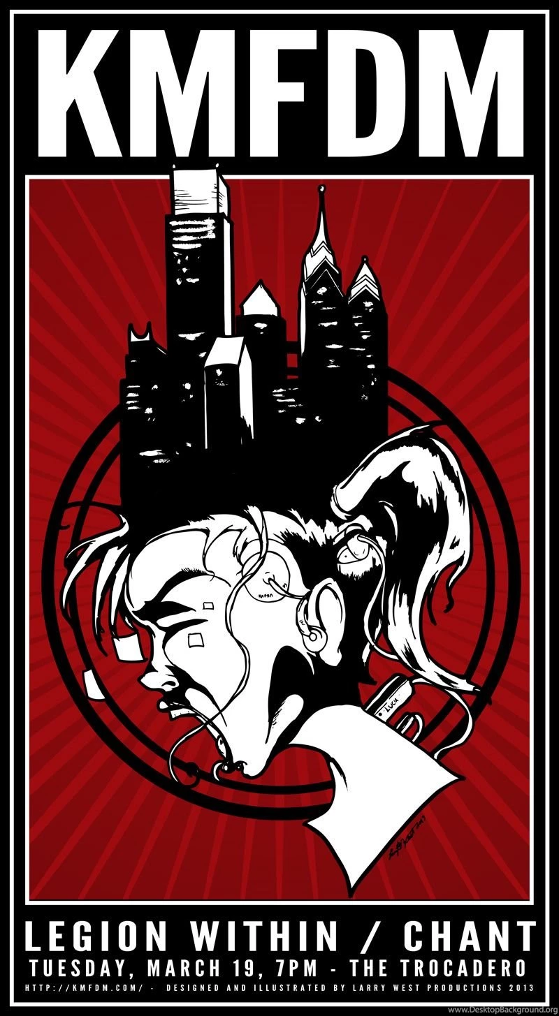 KMFDM 2013 Gig Poster   Philly Makes You Crazy By Luvataciousskull ...