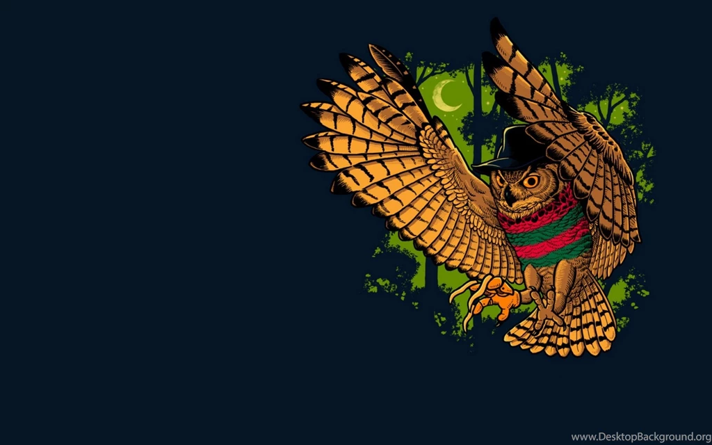 Download Wallpapers 2560x1600 Owl, Bird, Freddy Krueger, Minimalism ...