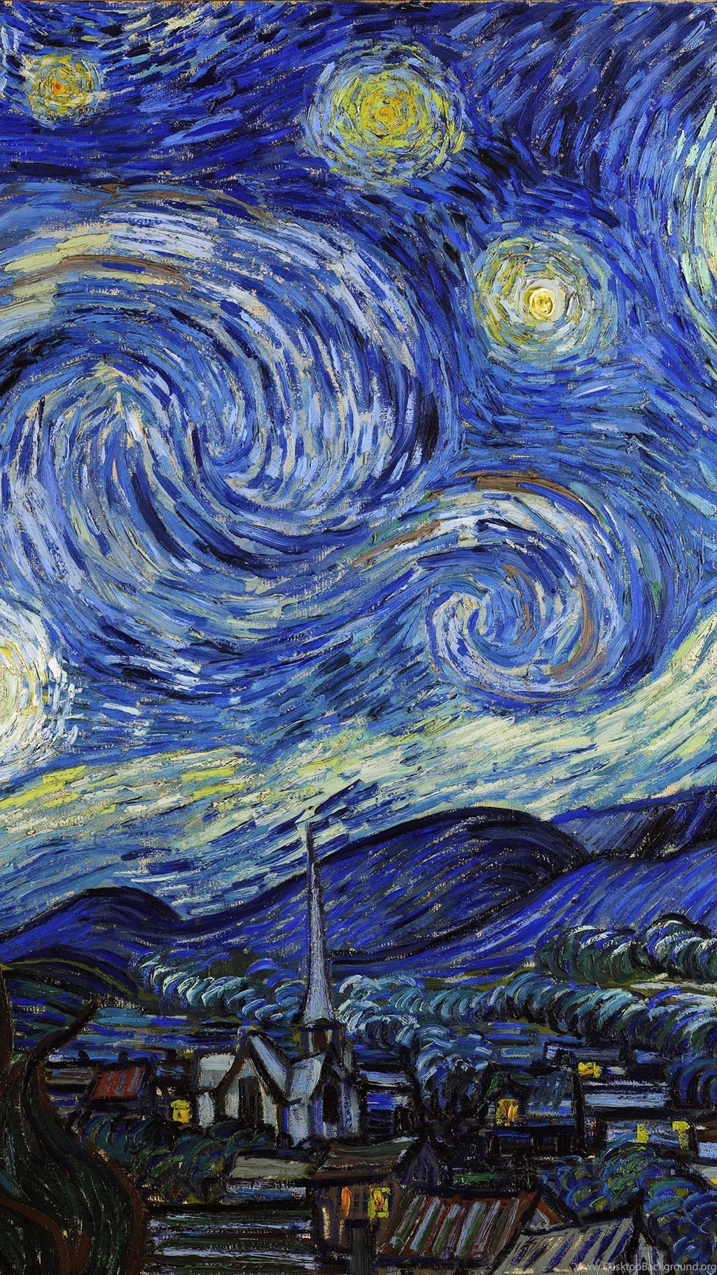 Vincent Van Gogh Starry Night Classic Painting Art Illust   iPhone ...