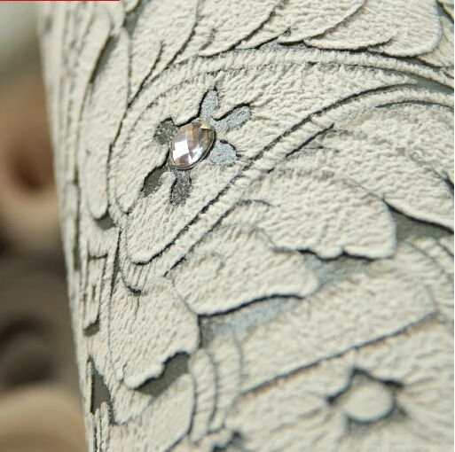 European Luxury 3D Diamond Crystal Wallpapers 3D Suede Set With ...