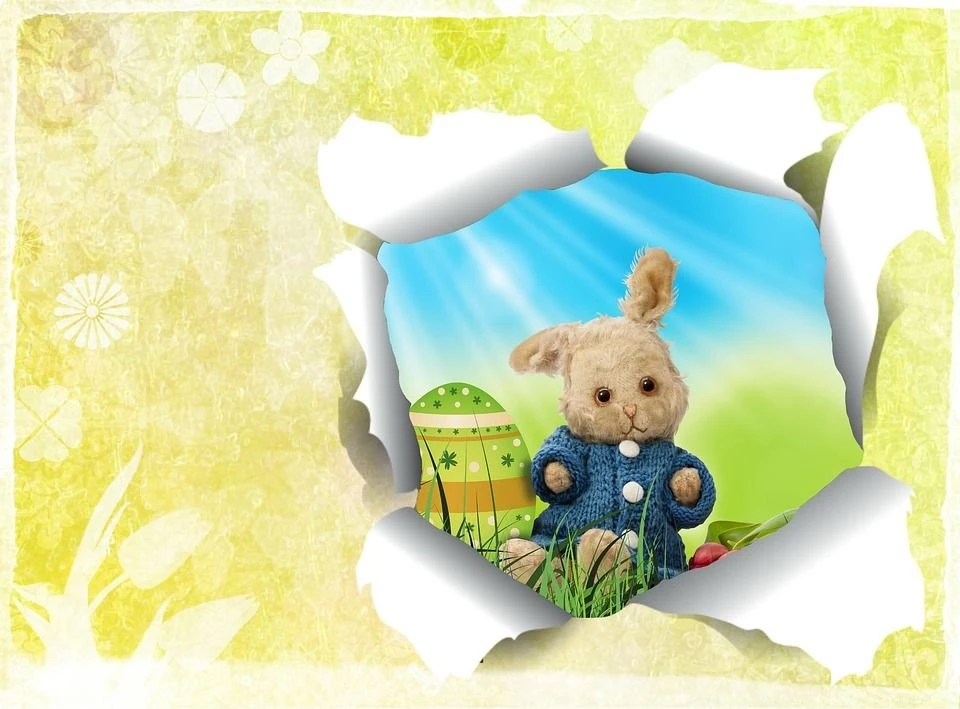 Free Illustration: Easter, Background, Hare, Egg, Hole Free ...