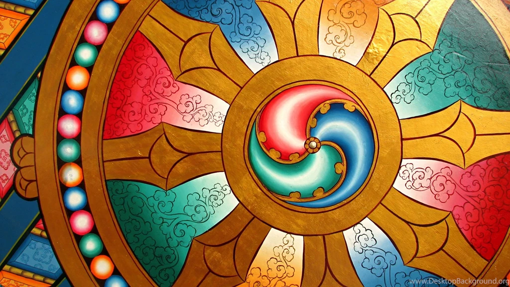 Download Wallpapers 3840x2160 Dharma, Wheel, Chakra, Buddhism 4K ...