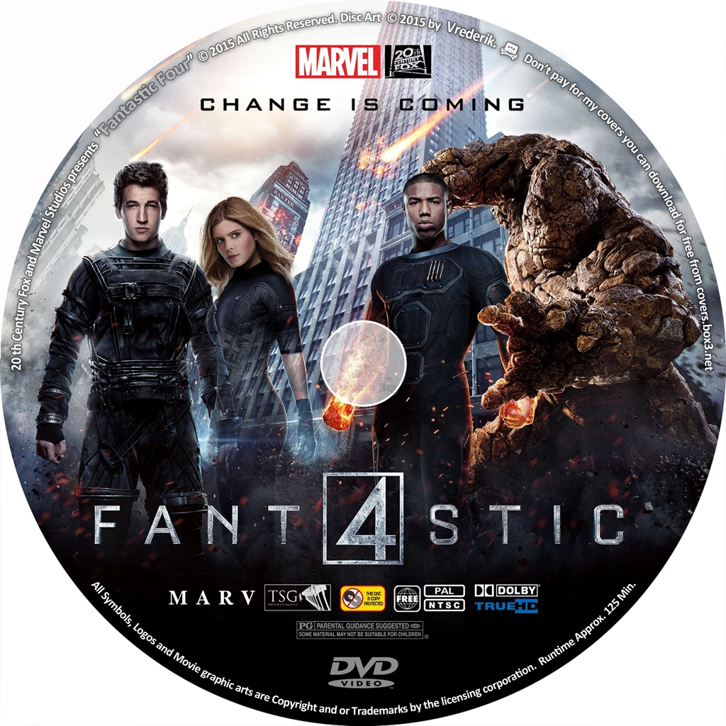 COVERS.BOX.SK ::: Fantastic Four (2015) Blu ray/3D & DVD + ...