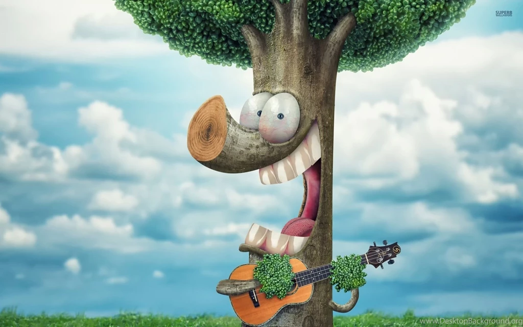Tree Playing The Guitar Wallpapers Artistic Wallpapers