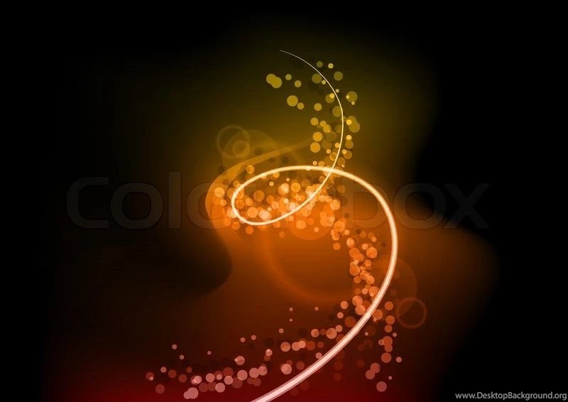 Orange Spiral On The Black Backgrounds